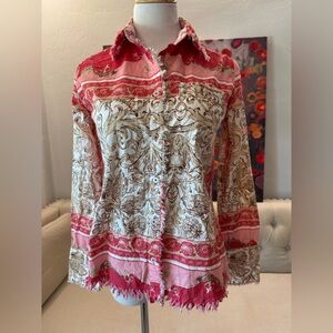 TIZZIE CAPE COD TUNIC buttons size S